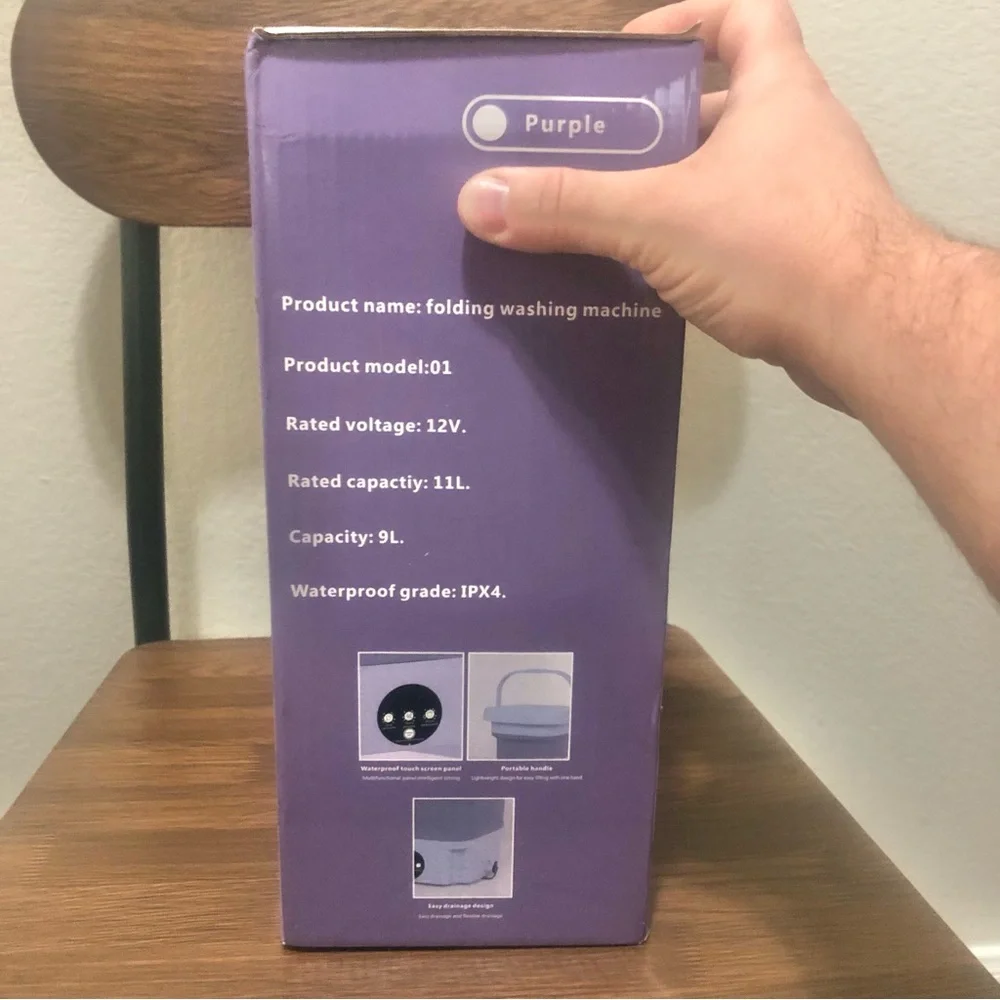 Multi-Function Folding Washing Machine Purple